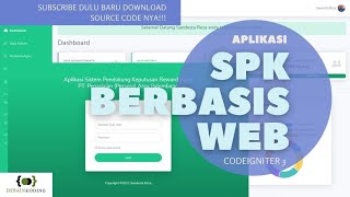 Sistem Pendukung Keputusan Metode SAW  web app menggunakan Framework Codeigniter 3 (Review)