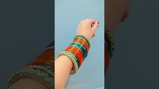 beautiful party wear fancy bangles set design #orangecolour🧡✨#skybluecolour🩵✨#viralshort #ytshorts