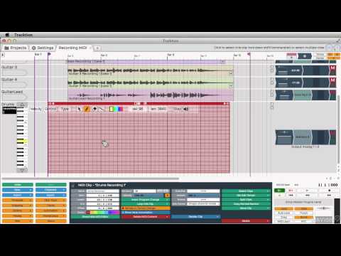 Tracktion 101: Learn Tracktion Now - 14. Recording to MIDI Tracks