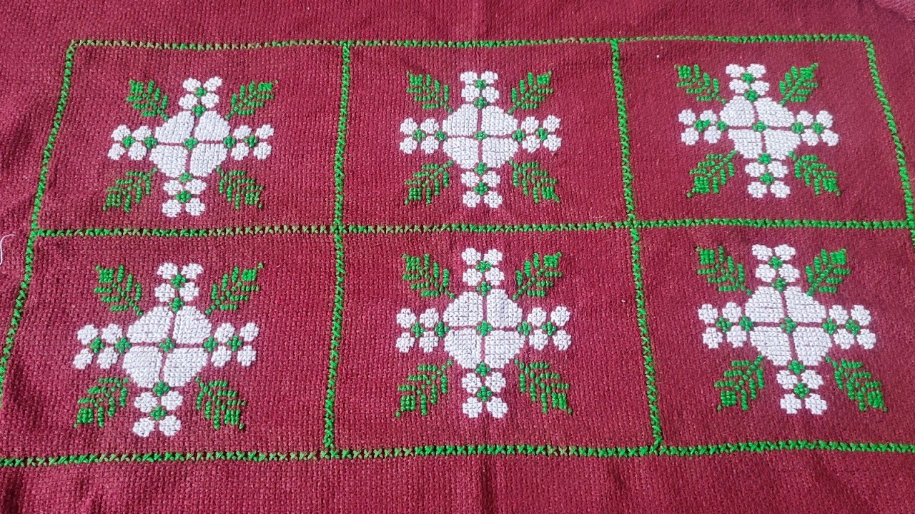 Pillow Cover|  Dusati Design|Chadar design|cross stitch||New Dusati Design||New cross stitch pattern