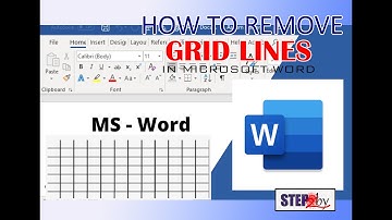 HOW TO REMOVE GRIDLINE IN MICROSOFT WORD