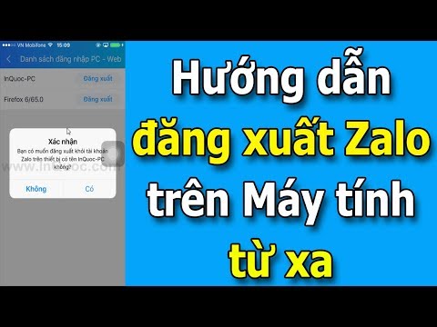 Video Cách kiểm tra và đăng xuất Zalo trên Máy tính từ xa... - youtube