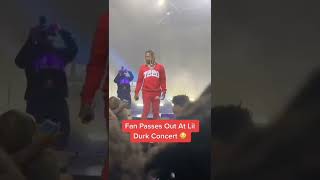 fan passed out at lil Durk concert  #shorts #hiphop #lildurk