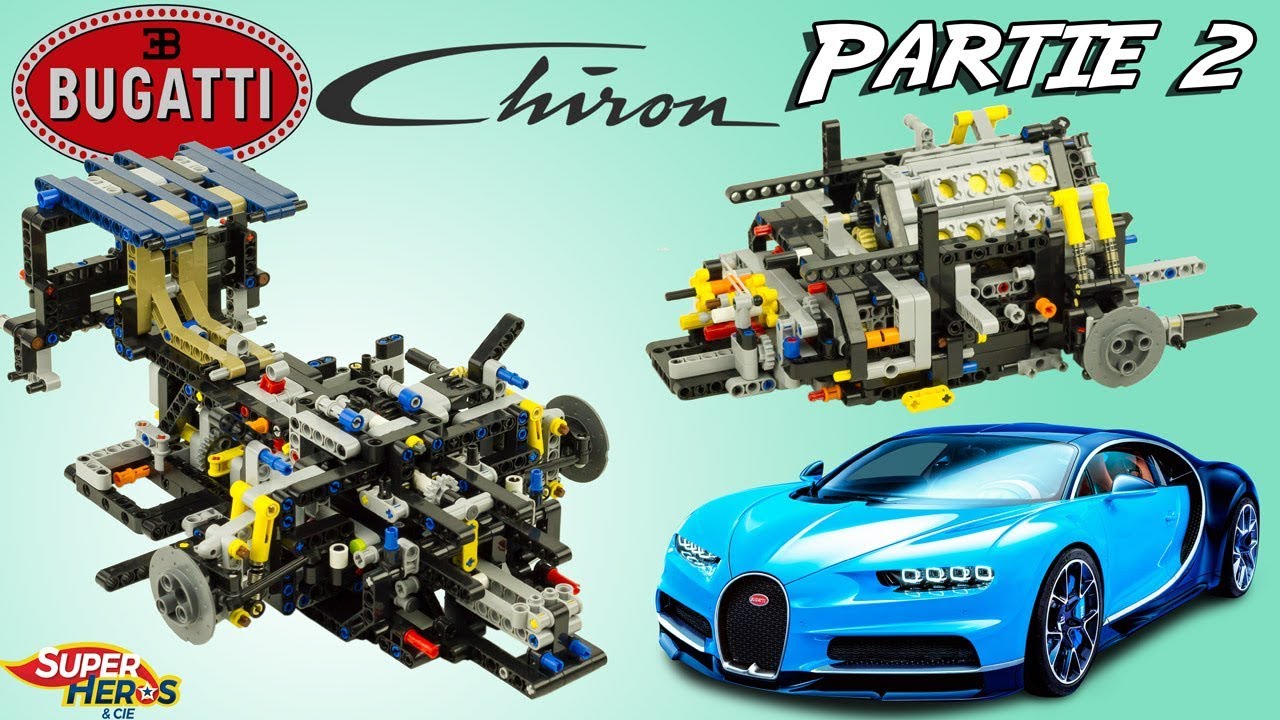 Bugatti Chiron Bricks Speedbuild Part 2 Engine and Chassis Toy