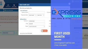 Form 2290 First Used Month