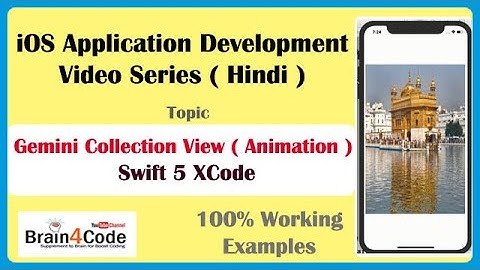Gemini Collection View Animation Framework in Swift 5 XCode | Hindi | Gemini Animation in iOS.