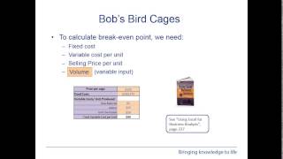 Information Performing Break Even Analysis In Excel - Webinar Recording News
