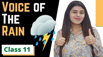 🔴 The Voice of The Rain Class 11 | By Walt Whitman | Hornbill | The Voice of The Rain in Hindi