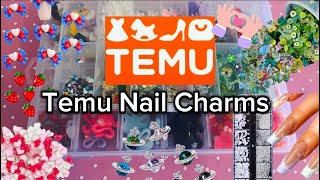 TEMU NAIL CHARM COLLECTION REVIEW!| Intro to Spring!