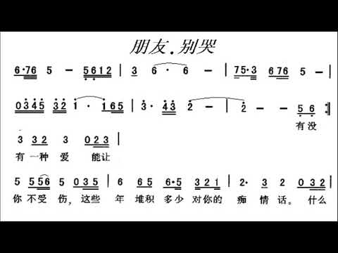朋友别哭 G调伴奏 - instrumental in G