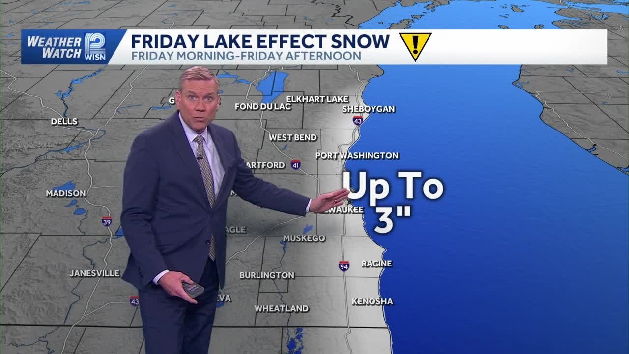 1/29 Evening forecast: Up to 3 inches of lake effect snow on Friday in ...