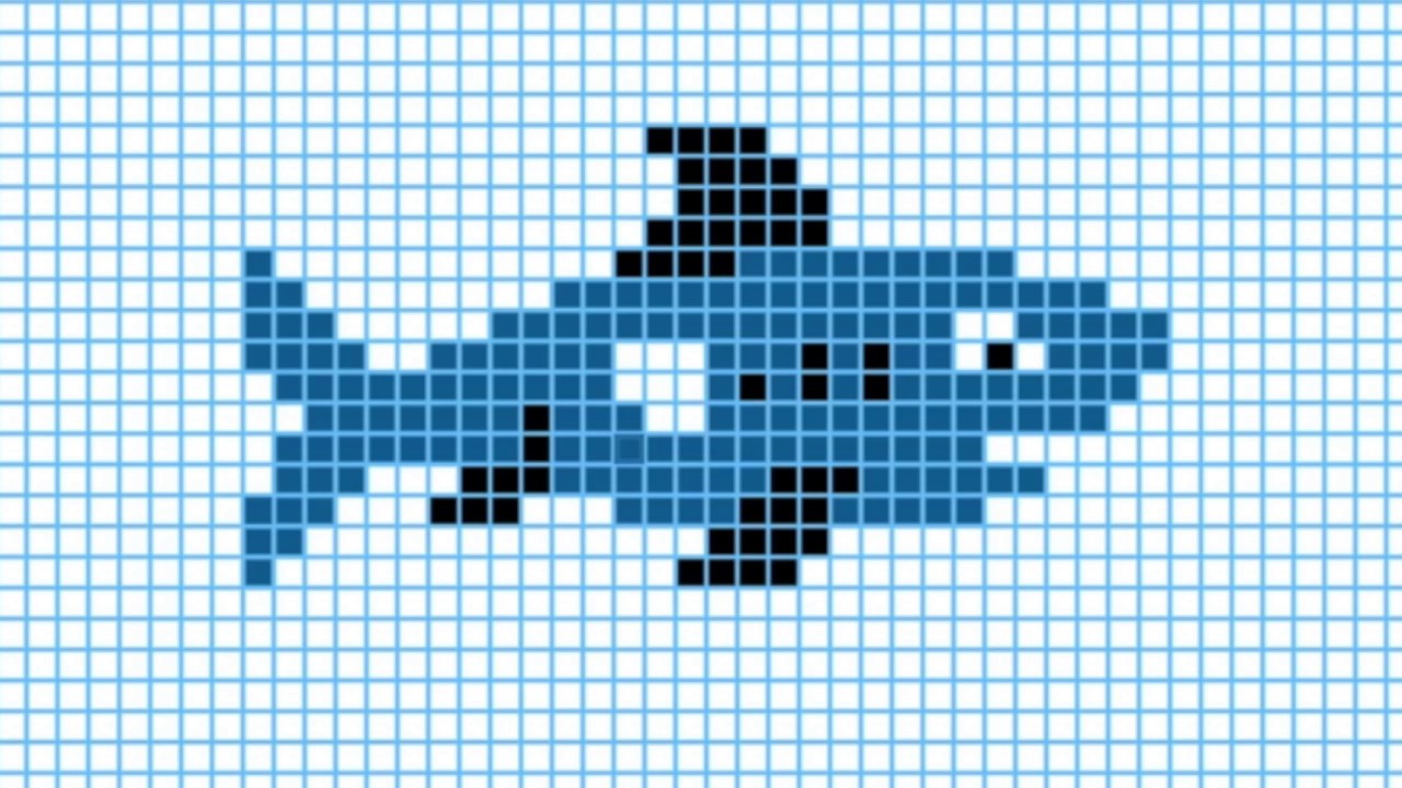 Как нарисовать акулу по клеточкам