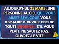 Algum vous et qui est au ciel vous demande douvrir ceci de toute urgence  message de dieu