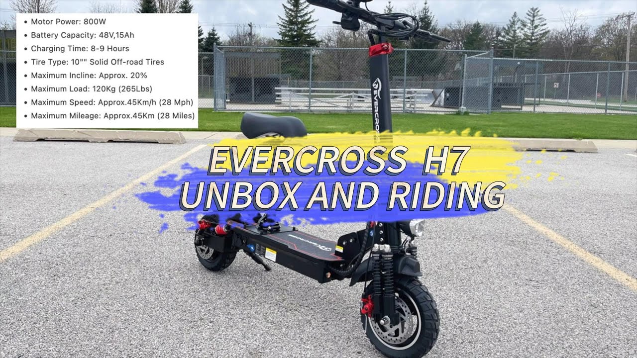 EVERCROSS H7 Electric Scooter, 10 Solid Tires & 800W Motor, Large Bat –  evercrosseu