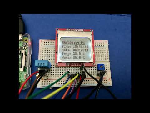 Raspberry Pi - Nokia 5110 display combined with DHT11
