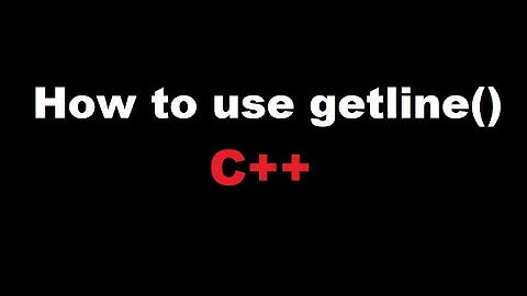 How to use getline() | C++
