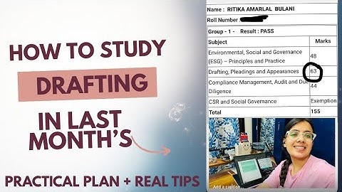 📘 How to Study Drafting in the Last Months | CS Professional Tips