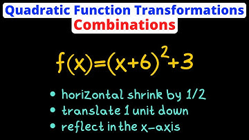 Kwadratische functies: combinaties van transformaties schrijven | Algebra 2 | Eet Pi