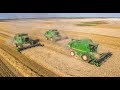 BIG Wheat Harvest - John Deere 9680 WTS + W660 + W650 | Żniwa 2018