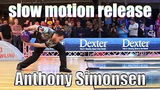 Anthony Simonsen slow motion release - PBA Bowling