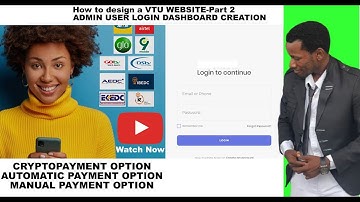 How to design a VTU WEBSITE-Part 2 | ADMIN USER LOGIN DASHBOARD CREATION