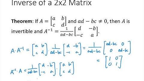 Linear Algebra - Lecture 23 - The Inverse of a Matrix