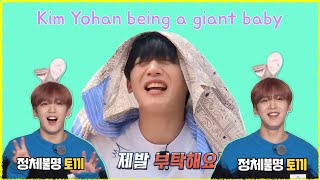 Kim Yohan being this cute tiny but giant baby and it's impossible not to fall for him [WEi - 위아이]