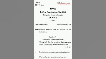 2018 #bca #ccsu QUESTION PAPER OF computer networks#bca #exam #ccsu #exams #bcom  #computernetwork