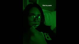 my first ever asmr video!! #asmr #lowqualityasmr #mouthsounds #sleepy