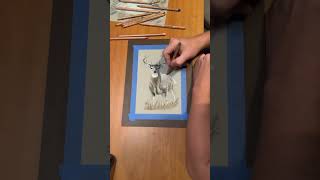 Whitetail Buck process video from my weekly art challenge #packofwildanimals2024