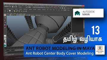 Ant Robot Center Body Cover Modeling in Maya - Lesson 13/22 Tamil Tutorial