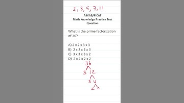 ASVAB/PiCAT Math Knowledge Practice Test Q: Prime Factorization #acetheasvab with #grammarhero