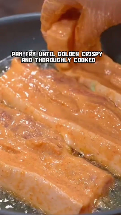 Krispig pannstekt fläskmage