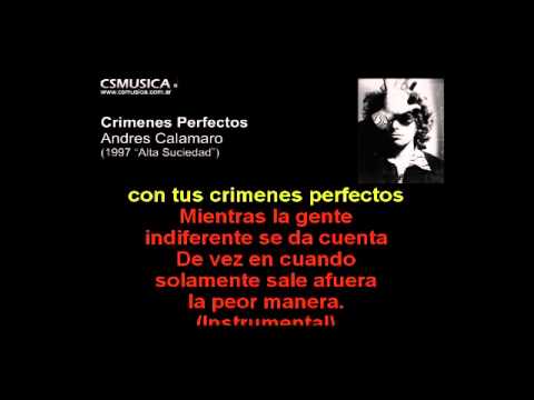 Andres Calamaro Crimenes perfectos karaoke +4 semitonos