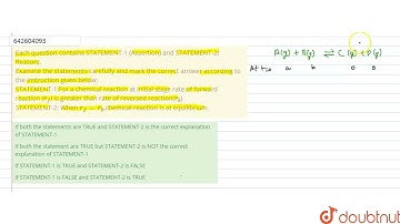 Each question contains STATEMENT-1 (Assertion) and STATEMENT-2( Reason).Examine the statements c...