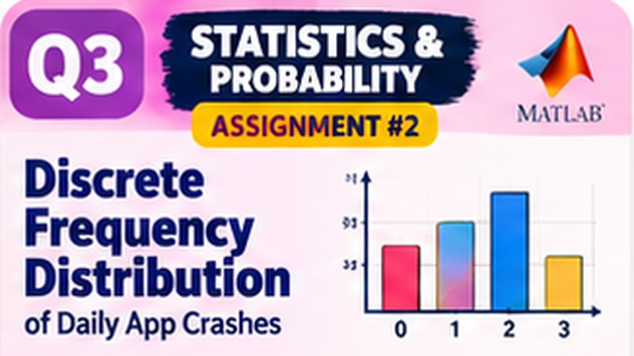 Discrete Frequency Distribution in MATLAB | Bar Chart | STA301 Q3 - YouTube