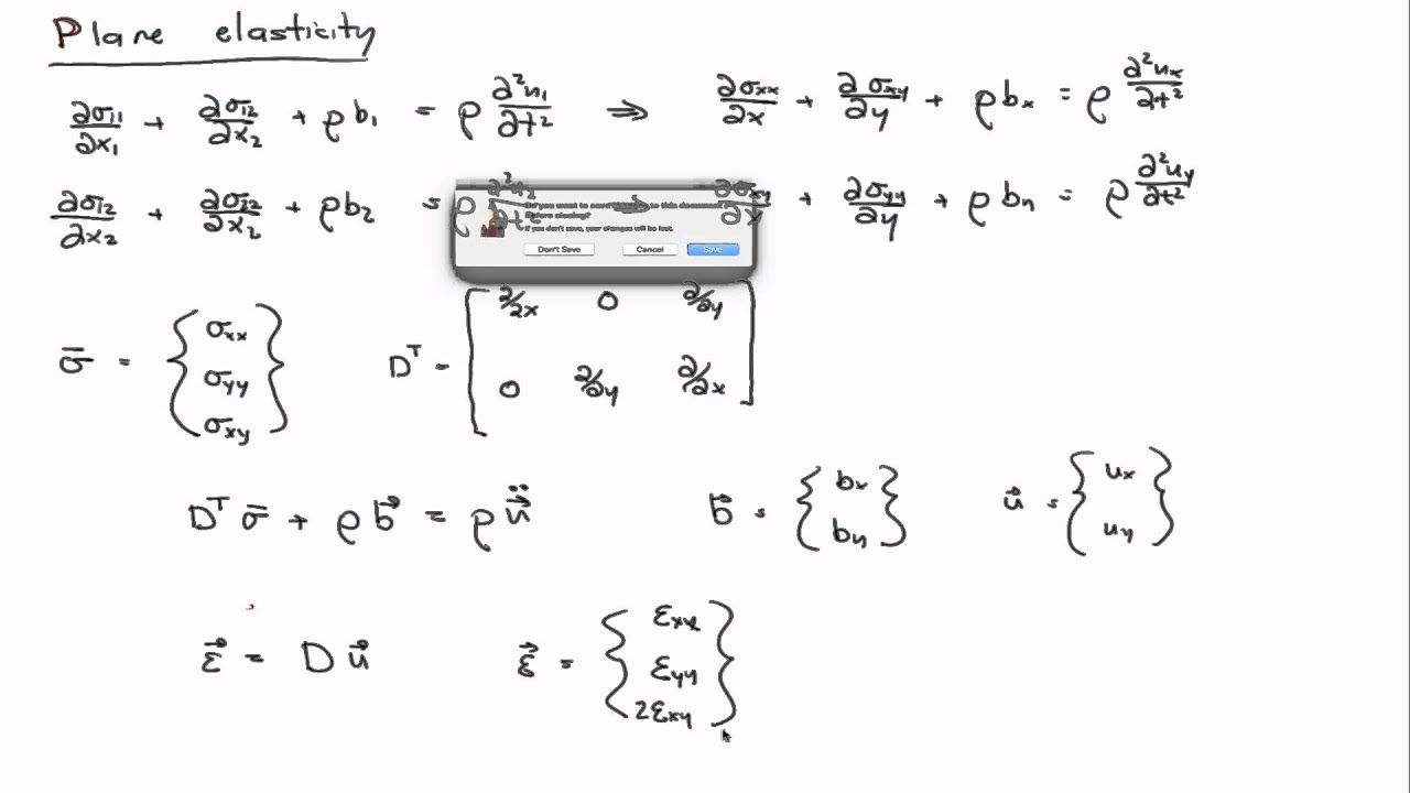 FEM for plane elasticity YouTube