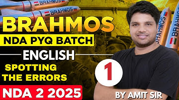 Spotting The Errors PYQs | NDA PYQS Series - Brahmos Batch | English For NDA 2 2025 | LWS