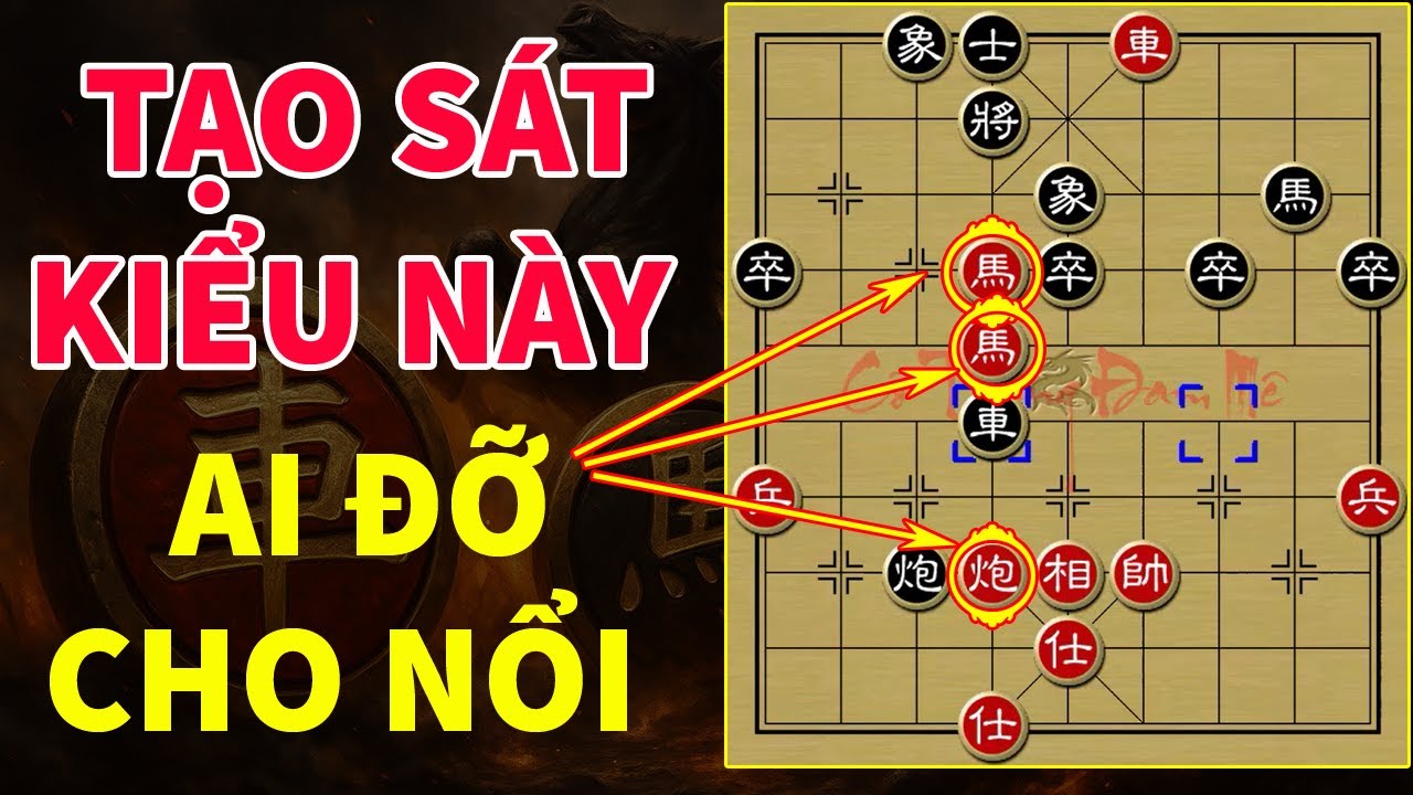 Trận Cờ Đàn Áp Kinh Hoàng – Sát Cục Đẹp Như Tranh Vẽ!