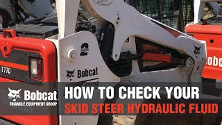 How to check hydraulic fluid on your Bobcat skid steer #bobcatequipment