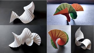 Paper Folding | Paper Sculptures | Hyperbolic Origami | 3d Paper Spiral Origami