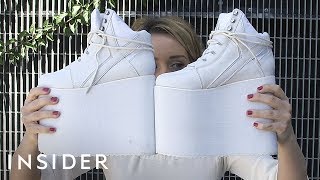Yru shoes are all about sky-high platforms. the shoe company is known
for their holographic heels, led shoes, and glittery footwear. we
decided to take a cou...