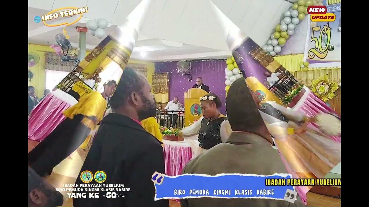 IBADAH PERAYAAN YUBELIUM YANG KE - 50 TAHUN BIRO KLASIS NABIRE.Kordinator Teluk Cendrwasih