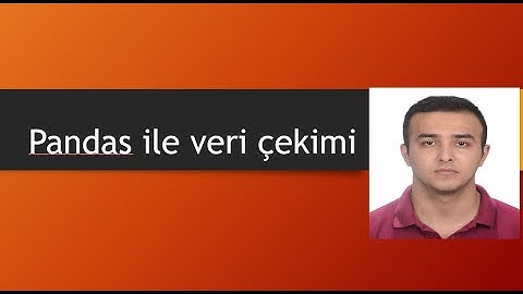Python pandas ile veri çekme