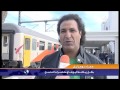 بطل مغربي في التحدي يجر قطارا بعينيه وشعره 