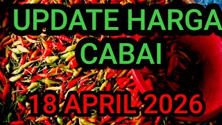 Update on cayenne pepper prices today, Saturday, April 18, 2026 at the Pare Kediri main market, E...