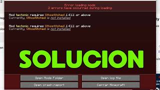 MOD LOADING ERROR ✅ Minecraft Java ✅