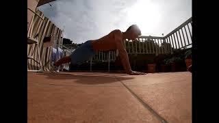 Day 30, Russian pushups, first attempt, workout - new experience, no pain no gain, intense workout