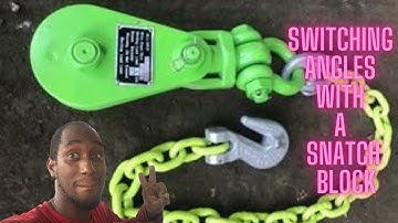 Using a snatch block on a junk car: no wheels, no axels, just wood, snatch block & winch cable