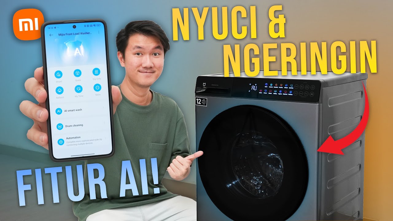 Mesin Cuci 4 Jutaan KOMPLIT! 💦🤖 Xiaomi Mijia Washer Dryer 10,5 Kg